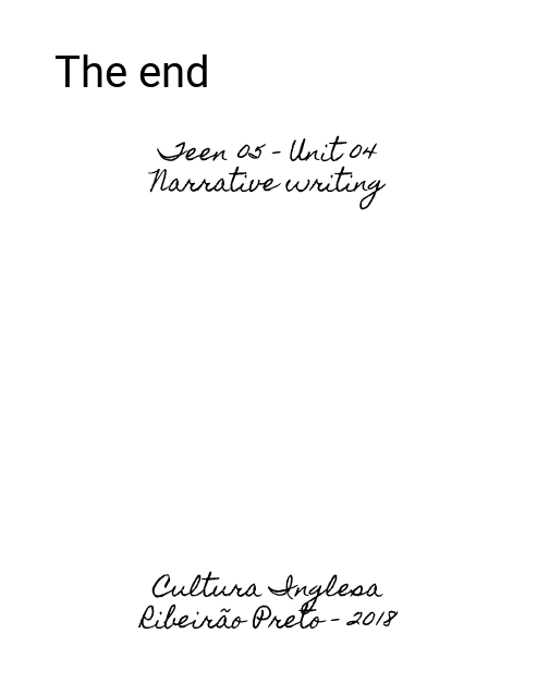 Veja o storybook criado por dois alunos de Teenager 5 pg11